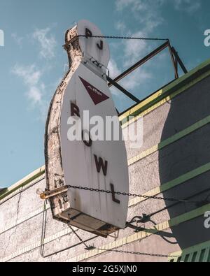 Bowling-Schild, in Port Jervis, New York Stockfoto