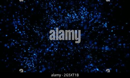 Blinkende Partikel turbulenter Wirbel. Wirbel funkelt Explosion Hintergrund. Stockfoto