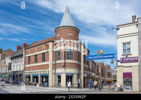 Wellington Square von der Dovecot Street, High Street, Stockton-on-Tees, County Durham, England, Vereinigtes Königreich Stockfoto