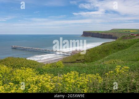 Saltburn Beach and Pier, Saltburn-by-the-Sea, North Yorkshire, England, Vereinigtes Königreich Stockfoto