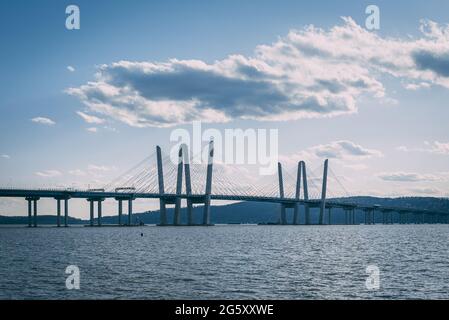 Der Gouverneur Mario M. Cuomo Brücke über den Hudson River, in Tarrytown, New York Stockfoto