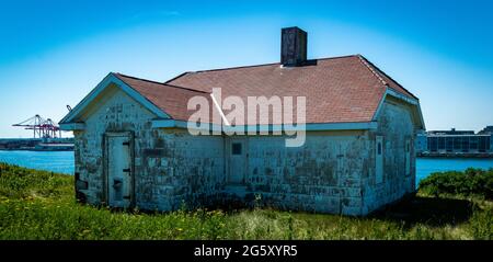 Leuchtturm Keeper’s House, Georges Island Stockfoto