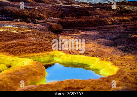 Dallol Pfund in der Wüste Stockfoto