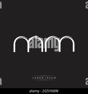 Anfangsbuchstabe Split Kleinbuchstaben Logo Moderne Monogramm-Vorlage isoliert auf Schwarz-Weiß-Farben mit Vektor 10 Stock Vektor