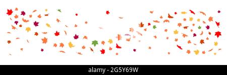 Abstraktion der Herbstblätter. Hintergrund aus Herbstblättern. Vektorgrafik Stock Vektor