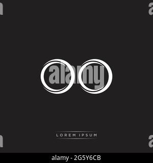 Anfangsbuchstabe Split Kleinbuchstaben Logo Moderne Monogramm-Vorlage isoliert auf Schwarz-Weiß-Farben mit Vektor 10 Stock Vektor