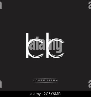 Anfangsbuchstabe Split Kleinbuchstaben Logo Moderne Monogramm-Vorlage isoliert auf Schwarz-Weiß-Farben mit Vektor 10 Stock Vektor