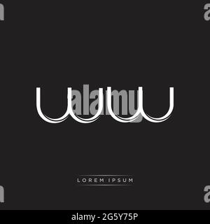 Anfangsbuchstabe Split Kleinbuchstaben Logo Moderne Monogramm-Vorlage isoliert auf Schwarz-Weiß-Farben mit Vektor 10 Stock Vektor