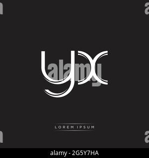 Anfangsbuchstabe Split Kleinbuchstaben Logo Moderne Monogramm-Vorlage isoliert auf Schwarz-Weiß-Farben mit Vektor 10 Stock Vektor