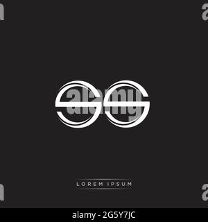 Anfangsbuchstabe Split Kleinbuchstaben Logo Moderne Monogramm-Vorlage isoliert auf Schwarz-Weiß-Farben mit Vektor 10 Stock Vektor