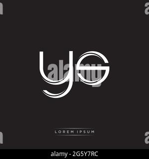 Anfangsbuchstabe Split Kleinbuchstaben Logo Moderne Monogramm-Vorlage isoliert auf Schwarz-Weiß-Farben mit Vektor 10 Stock Vektor