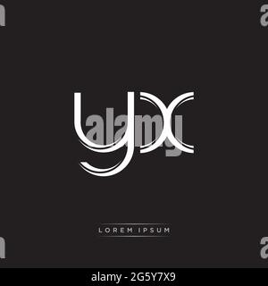 Anfangsbuchstabe Split Kleinbuchstaben Logo Moderne Monogramm-Vorlage isoliert auf Schwarz-Weiß-Farben mit Vektor 10 Stock Vektor