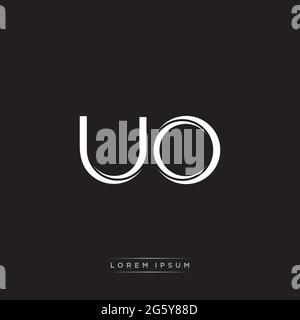 Anfangsbuchstabe Split Kleinbuchstaben Logo Moderne Monogramm-Vorlage isoliert auf Schwarz-Weiß-Farben mit Vektor 10 Stock Vektor