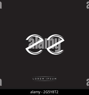 Anfangsbuchstabe Split Kleinbuchstaben Logo Moderne Monogramm-Vorlage isoliert auf Schwarz-Weiß-Farben mit Vektor 10 Stock Vektor