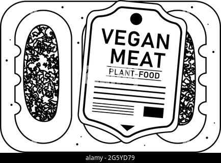 Dies ist eine Illustration von veganem Fleisch mit Sojabohnen Stock Vektor