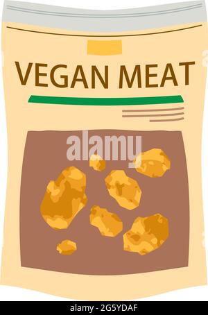 Dies ist eine Illustration von veganem Fleisch mit Sojabohnen Stock Vektor