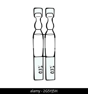 Kontaktlinsen Gesundheitswesen Vektor Illustration. Zeichentricksymbole für die Augenheilkunde. Stock Vektor