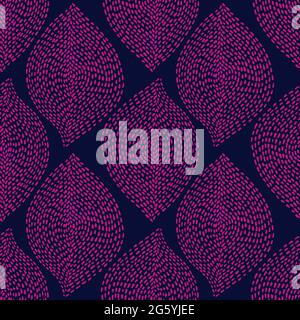 Handgezeichneter Boho nahtloser Hintergrund. Abstrakt gepunktete Formen in natürlichem, nahtlosem Textil- und Stoffdesign. Stock Vektor