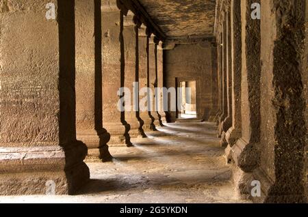 UNESCO-Weltkulturerbe Ellora Höhlen, Aurangabad, Maharashtra, indien Stockfoto