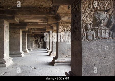 UNESCO-Weltkulturerbe Ellora Höhlen, Aurangabad, Maharashtra, indien Stockfoto