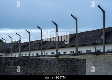 Das Nazi-Regime setzte das Konzentrationslager Dachau nur wenige Wochen nach der Machtübernahme Adolf Hitlers ein. Stockfoto
