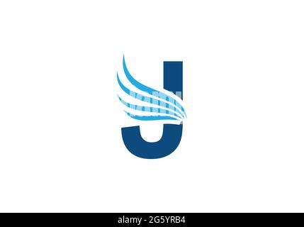 Ursprüngliches J-Letter-Logo mit Vektorvorlage für Kreativ-Typografie für moderne Unternehmen. Falcon Logo-Konzept Stock Vektor