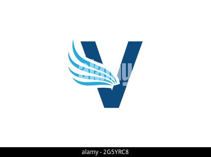 Initial V Letter Logo mit Creative Modern Business Typography Vektor-Vorlage. Falcon Logo-Konzept Stock Vektor