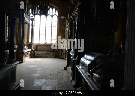 Krypta für Prinzessin Diana oder Diana Spencer, der mögliche Begräbnisort in der Kirche in Great Brington Northamptonshire Stockfoto