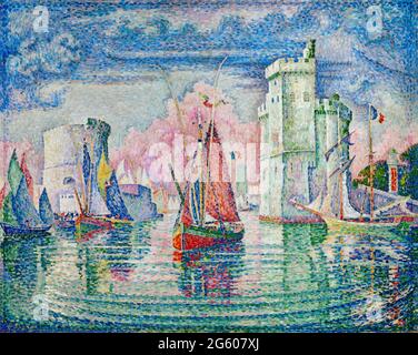 Paul Signac trägt den Titel Entre du Port de la Rochelle Stockfoto