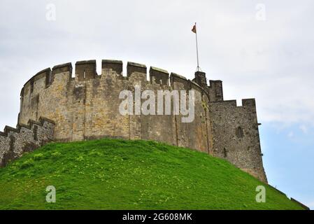 Runder Turm bei Arundel Castle, Arundel, West Sussex Stockfoto