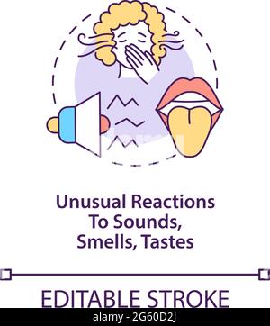 Symbol für das Konzept der sensorischen Empfindlichkeit Stock Vektor
