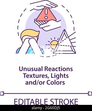 Sinnesfragen im Autismus-Konzept-Symbol Stock Vektor