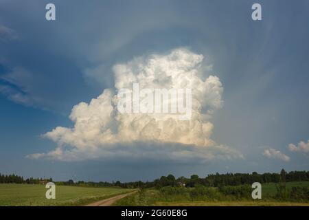 Cumulonimbus capillatus incus Wolke, isolierte Sturmwolke Stockfoto