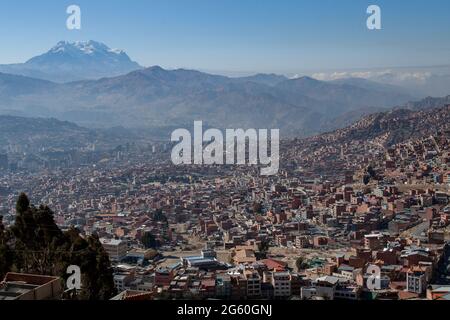 La Paz Bolvia - august 2009 - Panoramablick auf die Stadt von El Alto Stockfoto