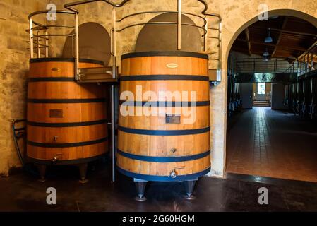 SAINT EMILION, FRANKREICH. September 2017. Weingut Clos Fourtet in Frankreich. Stockfoto