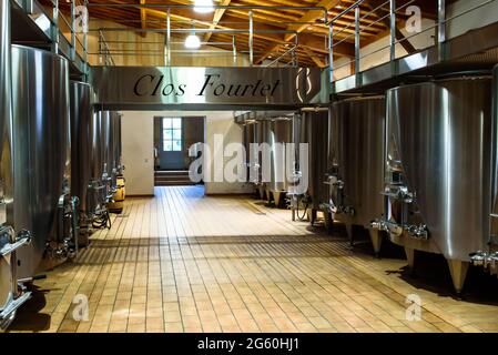 SAINT EMILION, FRANKREICH. September 2017. Weingut Clos Fourtet in Frankreich. Stockfoto