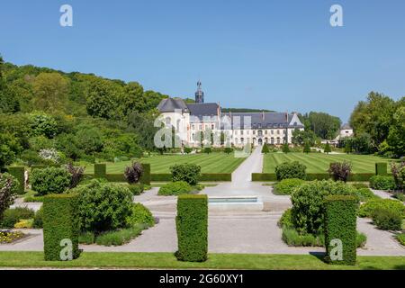 Frankreich, Somme, Authie Valley, Argoules, die Gärten von Valloires und die Zisterzienserabtei, botanische und landschaftlich gestaltete Gärten Stockfoto