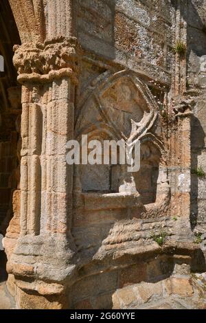 Frankreich, Finistere, Kanton Douarnenez, Pont Croix, die Stiftskirche Notre Dame de Roscudon Stockfoto