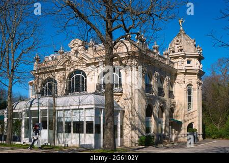 Frankreich, Paris, Champs Elysees Gardens, Pavillon Elysee Lenotre, der 1900 für die Weltausstellung geschaffen wurde Stockfoto