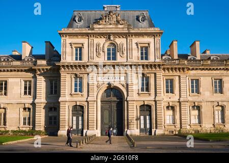 Frankreich, Paris (75), Zone classée Patrimoine Mondial de l'UNESCO, École Militaire, le Pavillon de Cavalerie/Frankreich, Paris, von der UNESCO zum Weltkulturerbe ernanntes Gebiet, Militärschule, Kavalleriepavillon Stockfoto