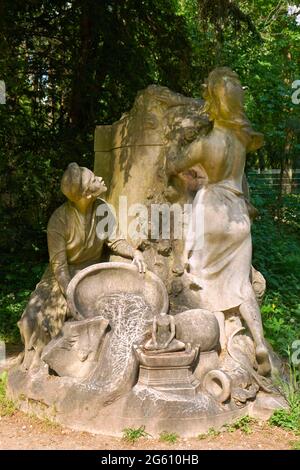 Frankreich, Paris, Garden of Tropical Agronomy im Bois de Vincennes beherbergt die Überreste der Kolonialausstellung von 1907, Fragmente des Monuments zum Ruhm der französischen Kolonialexpansion oder des Großraums Frankreich Stockfoto