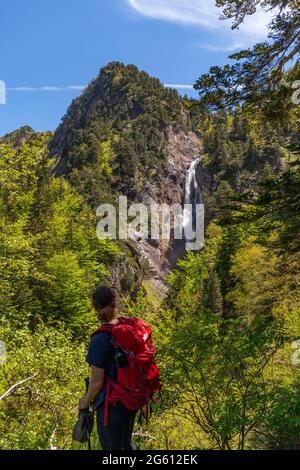 Frankreich, Hautes Pyrenees (65), Lesponne-Tal, der Pich d'Ouscouaou Stockfoto