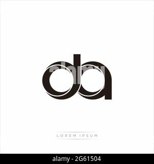Anfangsbuchstabe Split Kleinbuchstaben Modern Monogram linked Outline abgerundetes Logo isoliert auf weißem Hintergrund Stock Vektor