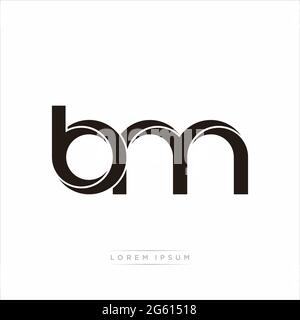 Anfangsbuchstabe Split Kleinbuchstaben Modern Monogram linked Outline abgerundetes Logo isoliert auf weißem Hintergrund Stock Vektor