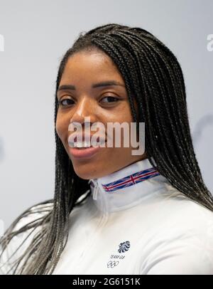 Abigail Irozuu während der Trainingsveranstaltung für die Olympischen Spiele in Tokio 2020 im NEC Birmingham, Großbritannien. Bilddatum: Montag, 28. Juni 2021. Stockfoto