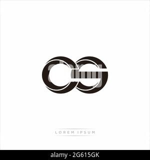 Anfangsbuchstabe Split Kleinbuchstaben Modern Monogram linked Outline abgerundetes Logo isoliert auf weißem Hintergrund Stock Vektor