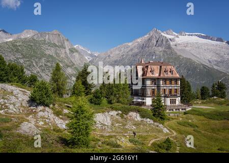 Pro Natura Centre Aletsch in Riederfurka Stockfoto