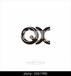 Anfangsbuchstabe Split Kleinbuchstaben Modern Monogram linked Outline abgerundetes Logo isoliert auf weißem Hintergrund Stock Vektor