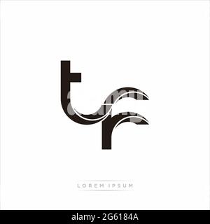 Anfangsbuchstabe Split Kleinbuchstaben Modern Monogram linked Outline abgerundetes Logo isoliert auf weißem Hintergrund Stock Vektor