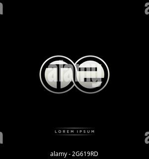 Anfangsbuchstabe verbunden Kreis Kapital Monogramm Logo moderne Vorlage Gold Farbe Version auf schwarzem Hintergrund isoliert Stock Vektor